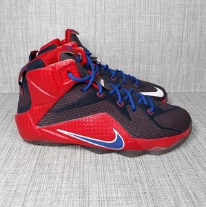 red and blue lebrons